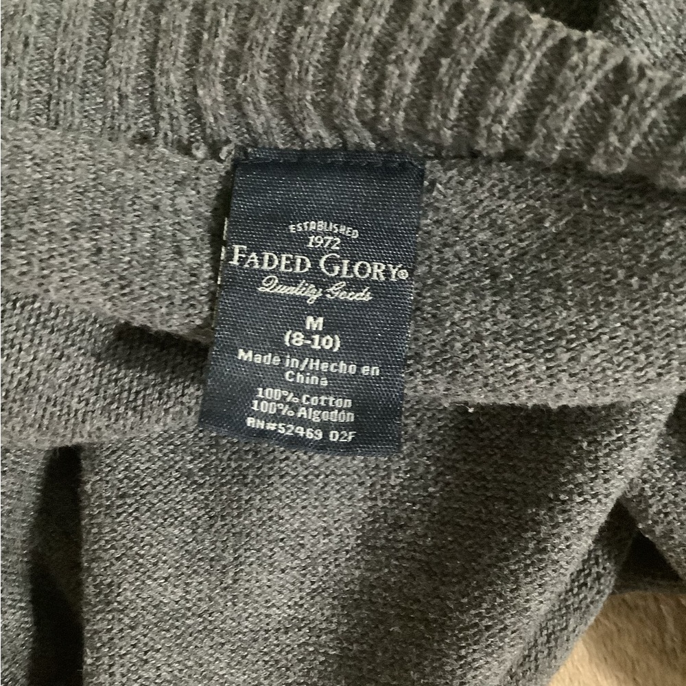 FADED GLORY Women's Gray Cardigan Sweater - Picture 3 of 4